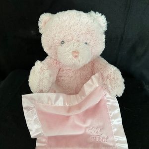 Gund Bear, pink baby Gund, My first Teddy! Animated talking bear